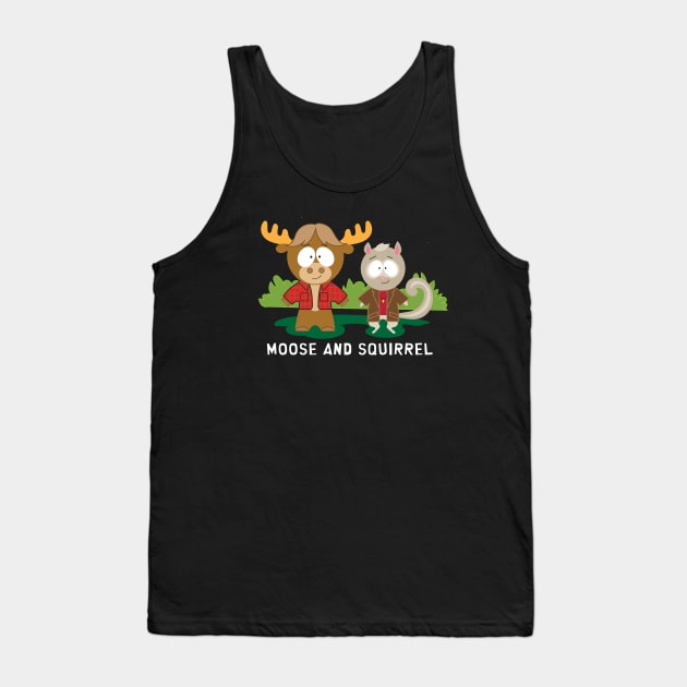 Moose and Squirrel Tank Top by ArtsyDenise